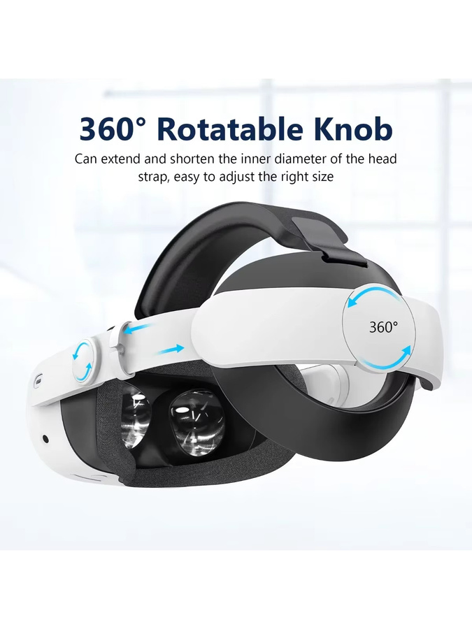 IGRARK Verstellbarer Kopfgurt für Meta Quest 3 und 3S, Verbesserter Elite-Ersatz-Kopfgurt als VR-Zubehör für Oculus Quest 3S - Bild 4
