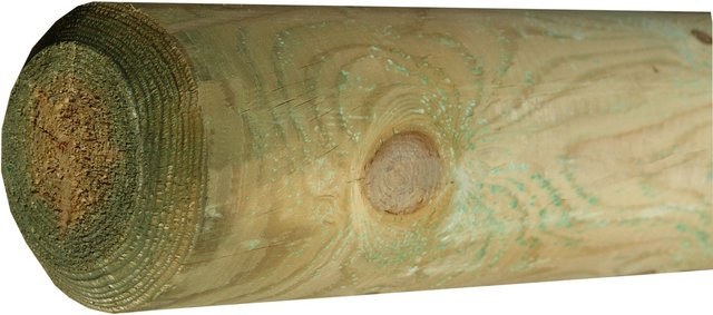 Holzpalisaden zylindrisch gefräst Durchmesser: 10 cm, Höhe: 150 cm - Bild 1