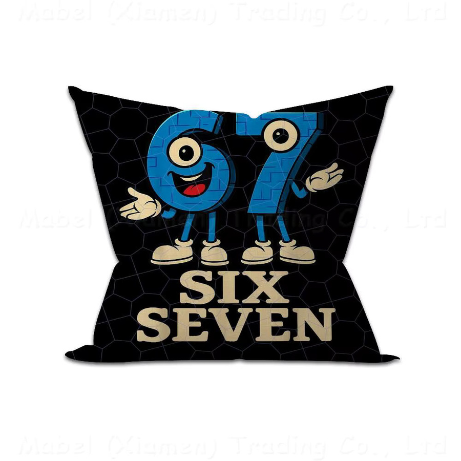 Kayou Cartoon 67 Six Seven Kissenbezug für Kinder in Blau, quadratisch, Breite: 30 cm, Höhe: 30 cm - Bild 6