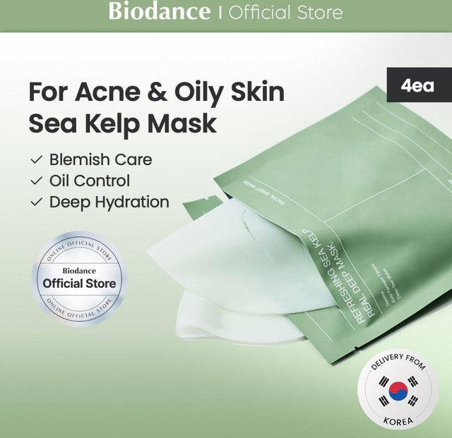 Biodance Seetang Echte Tiefenmasken Set, 4 Stück, Meeresalgen - Bild 1