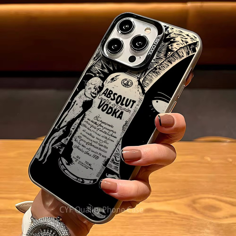 A-Absolut Wodka Fishion Handyhülle für Apple iPhone 11 12 13 14 15 16 Pro Max Plus mit Protect Plating Design - Bild 3