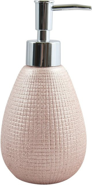 MSV Seifenspender Shanghai aus Keramik in Rosa, Höhe: 17 cm, Durchmesser: 8 cm - Bild 1