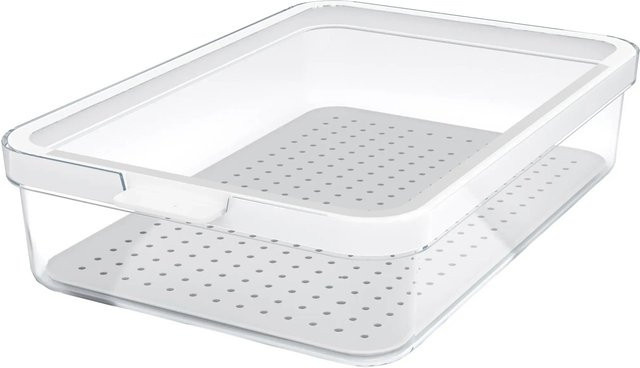 Rotho Kühlschrankorganizer Cauma 2,6 Weiß Transparent Stapelbar aus Kunststoff - Bild 1