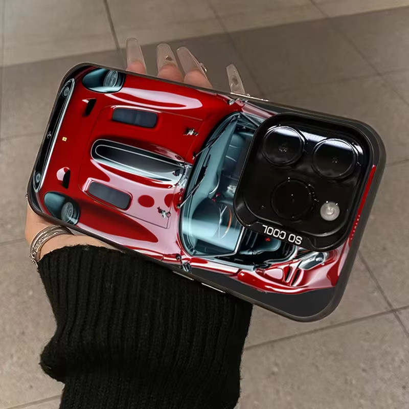 Etmakit Stoßfeste Handyhülle im Retro-Sportwagen-Design für iPhone 11 bis iPhone 17 Air Pro Max Plus Mini SE - Bild 4