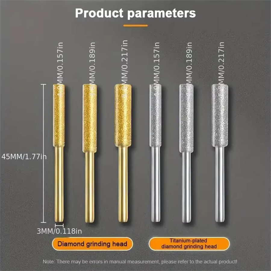 6er Set Diamantbeschichtete Zylindrische Gratfeilen zum Schärfen deiner Kettensäge, Silber, Durchmesser: 4 mm, 4,8 mm und 5,5 mm - Bild 4