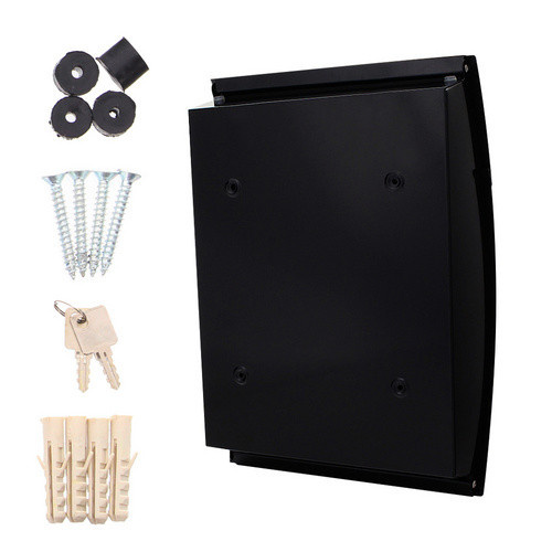 Rottner Briefkasten Harrow Wandmontage aus Stahl in Schwarzgrau, B: 32 cm, H: 44,5 cm - Bild 3