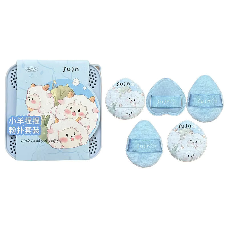 Daumen-Puff-Set für Concealer, 5er Packung, beflockt - Bild 2