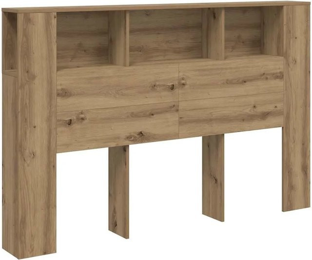 vidaXL Kopfteilschrank Artisan-Eiche in Braun mit integriertem Regal, Wandmontage, B/T/H: 160 x 18,5 x 103,5 cm - Bild 1