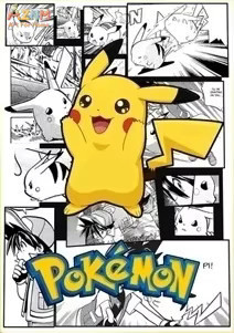 KAYOU Pokemon Manga Panel Leinwand-Wanddruck mit Charizard, Pikachu und Snorlax in Schwarz-Weiß - Bild 3