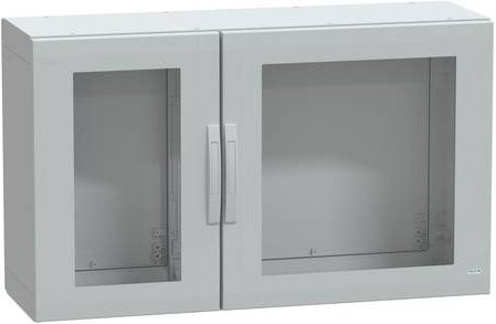Schneider Electric Polyestergehäuse PLA Bodenmontage, grau mit transparenten Türen, IP65, B/T/H: 75,0 x 125,0 x 42,0 cm - Bild 1