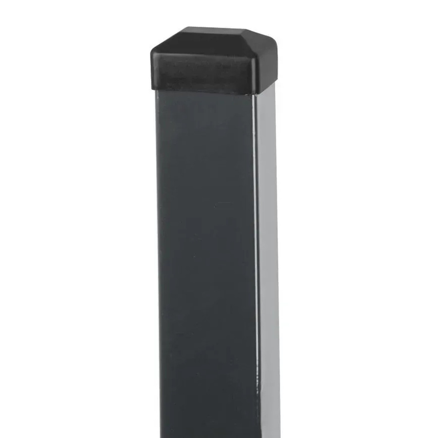 PROREGAL Maschendrahtzaun mit Zaunpfosten und Kappe, Quadrat Eurostandard, Farbe: Anthrazit, Material: Stahl mit PVC-Beschichtung, Höhe: 200 cm, Breite: 60 cm, Maschenweite: 40 mm, Drahtstärke: 1,25 mm - Bild 2