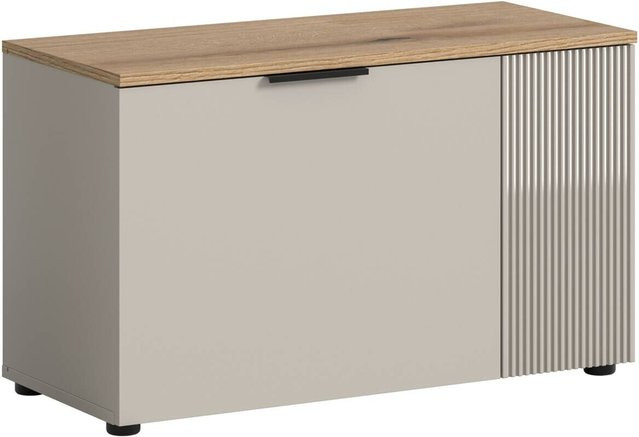 Sitzbank Slide xonox.home in Kaschmirgrau mit Evoke Oak Nachbildung, B/H/T: 80 x 48 x 36 cm - Bild 1