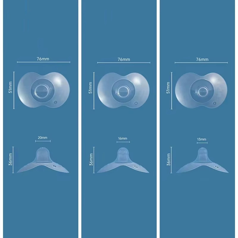 2er-Set Silikon Stillenippel-Protektoren, transparente Brustwarzen-Schutzschilde für die Stillpflege - Bild 2