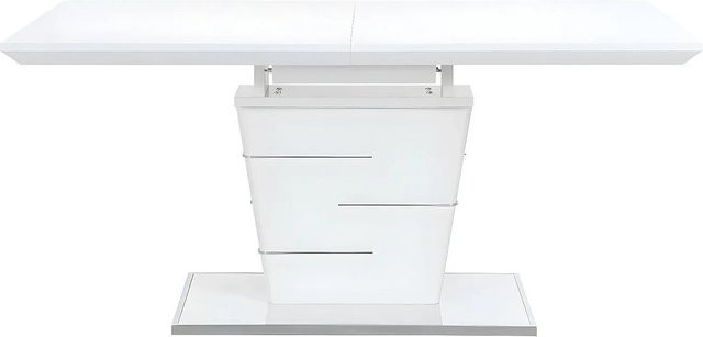 Vente-unique Esstisch Amelle modern aus MDF weiß, erweiterbar, rechteckig - Bild 1