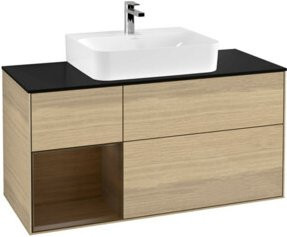 V&B Waschtischunterschrank Finion Wandbeleuchtung in Eiche, Breite: 120 cm, Tiefe: 50,1 cm, Höhe: 50,1 cm - Bild 1