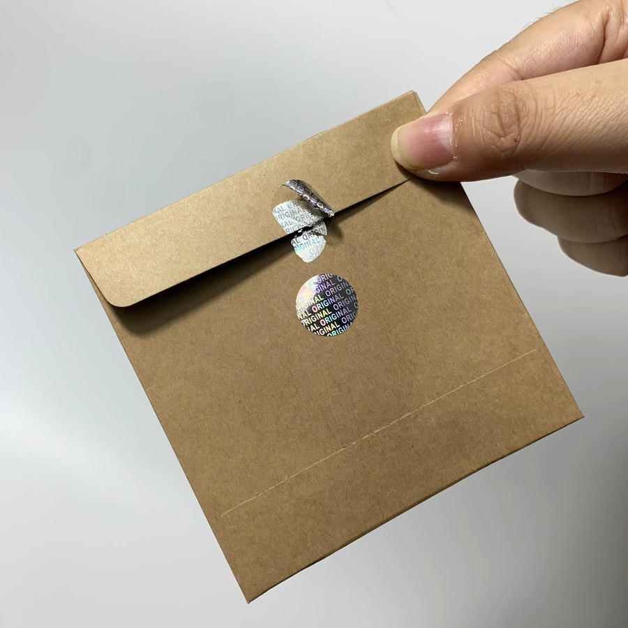Holografische Sicherheitsetiketten als runde Garantie-Hologramm-Aufkleber in Silber, Durchmesser: 1,5 cm - Bild 3