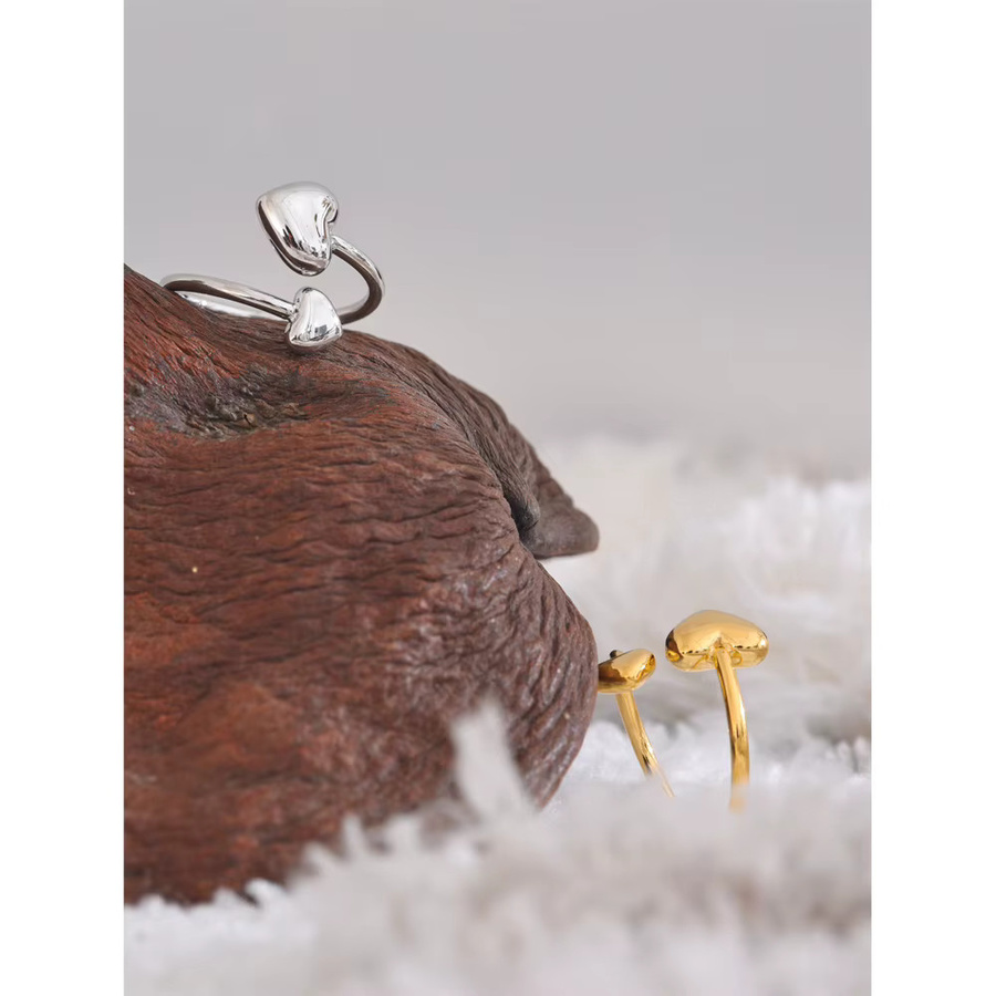 Ypup Ring Edelstahl, Gold, Herz, Damen - Bild 2