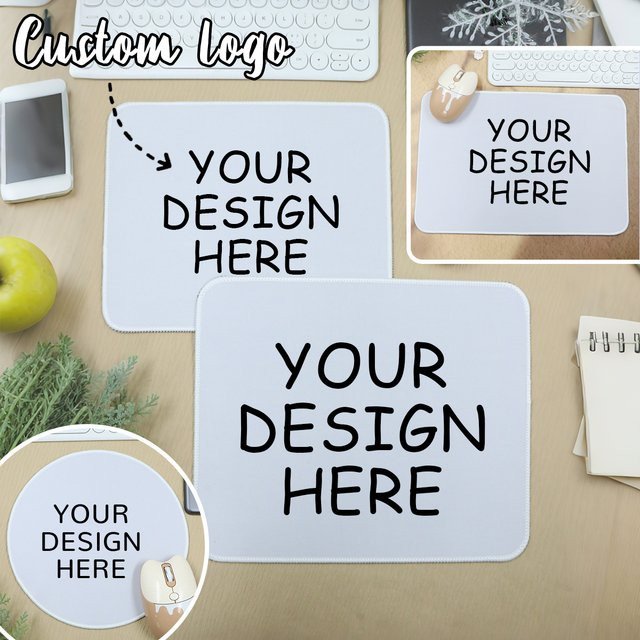 Personalisiertes weißes Mauspad mit individuellem Logo für Gaming und Sublimation - Bild 1