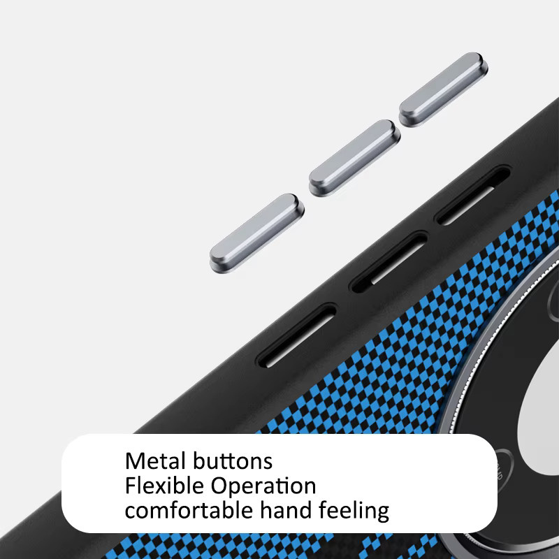 Magnetische Handyhülle mit Business Grid Pattern für Honor X70, Honor X9d und Magic8 Lite 7, stoßfeste Abdeckung mit kabellosem Laden, Blau/Mehrfarbig - Bild 3
