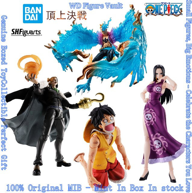 Bandai S.H.Figuarts One Piece Actionfiguren Marine Ford Summit War Monkey D. Luffy, Marco, Boa Hancock und Sir Crocodile - Bild 1