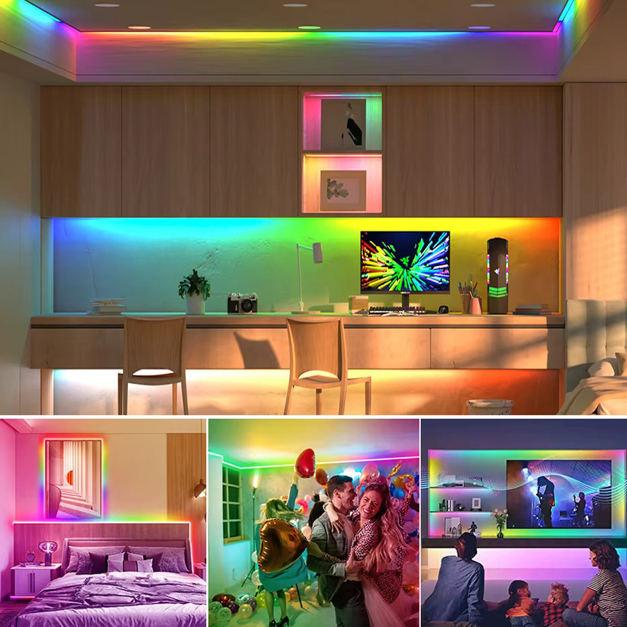 Asign RGBIC COB LED Streifen mit 420 LEDs/m, 24V Multicolor Lichtband mit Bluetooth, Tuya Wifi und Fernbedienung für Gaming Zimmer und Bar Dekoration - Bild 4