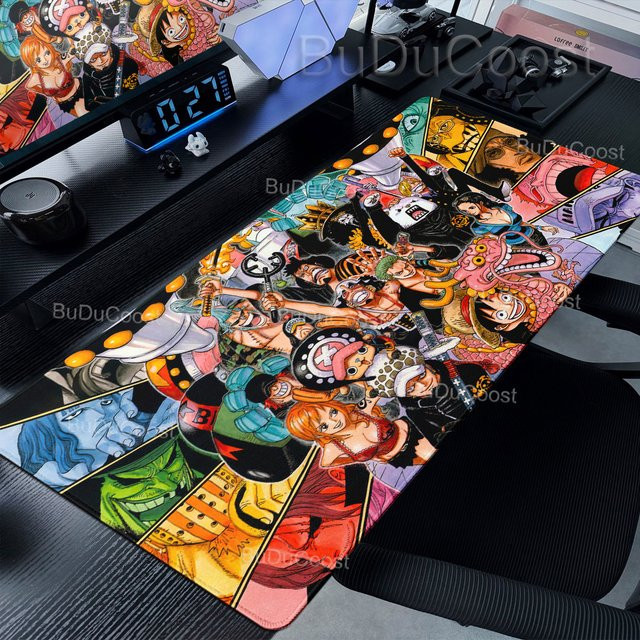Bandai One Piece Anime Gaming-Mauspad mit Luffy und Roronoa in Multicolour - Bild 1