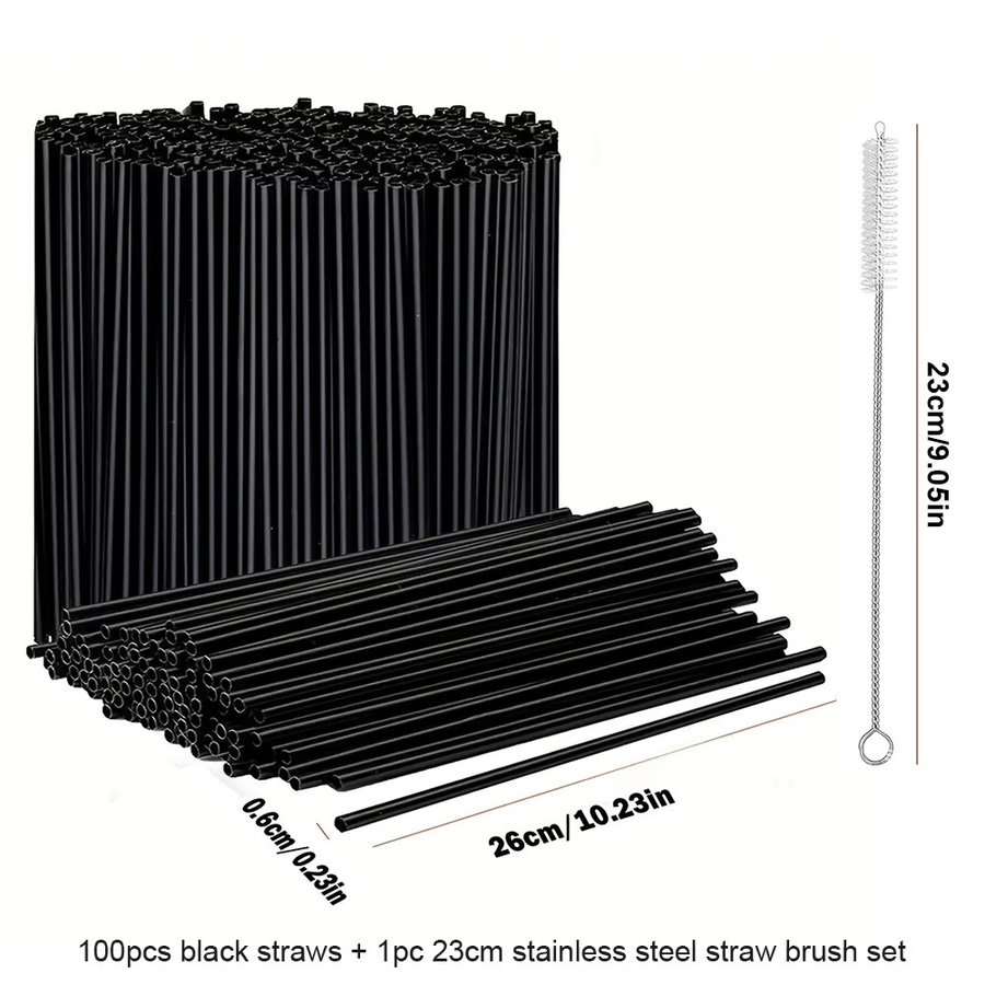 APWIKOGER Flexible Trinkhalme Schwarz 26 cm - Bild 6