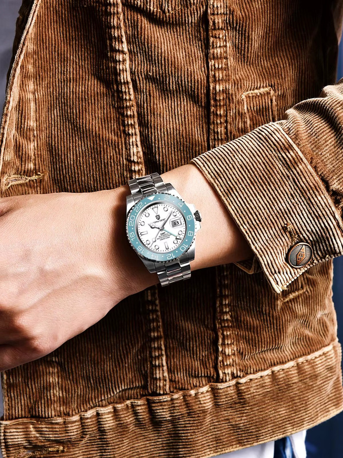 PAGANI DESIGN GMT-Uhr, Automatik, Edelstahl, Keramik-Lünette, Herren - Bild 7