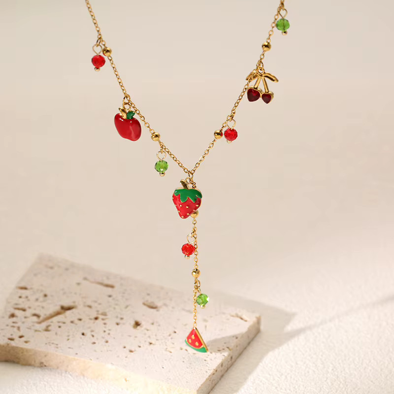 EILIECK Halskette Edelstahl, Gold, Perle, Damen - Bild 2