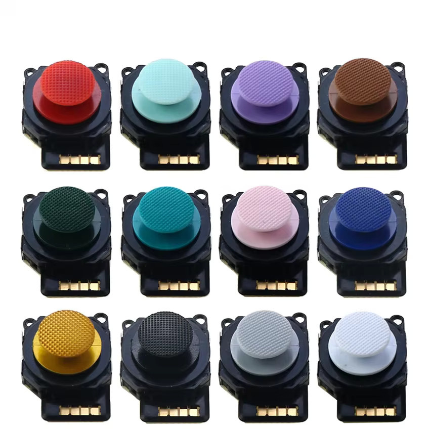 YuXi 3D-Analog-Joystick-Sensormodul für PSP 2000 Konsole in Schwarz mit mehrfarbiger Wippkappe - Bild 3