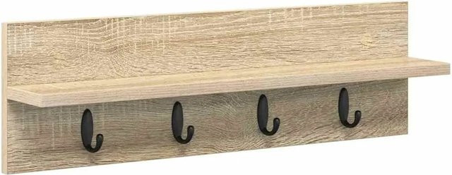 vidaXL Wandmontierter Nachttisch in Sonoma-Eiche, B/T/H: 60 x 10,5 x 18 cm - Bild 1