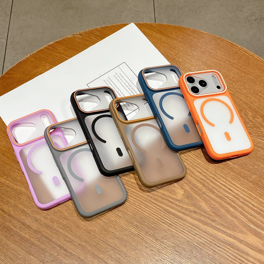 Stoßfeste MagSafe Magnethülle für Apple iPhone in Transparent oder Purple - Bild 3