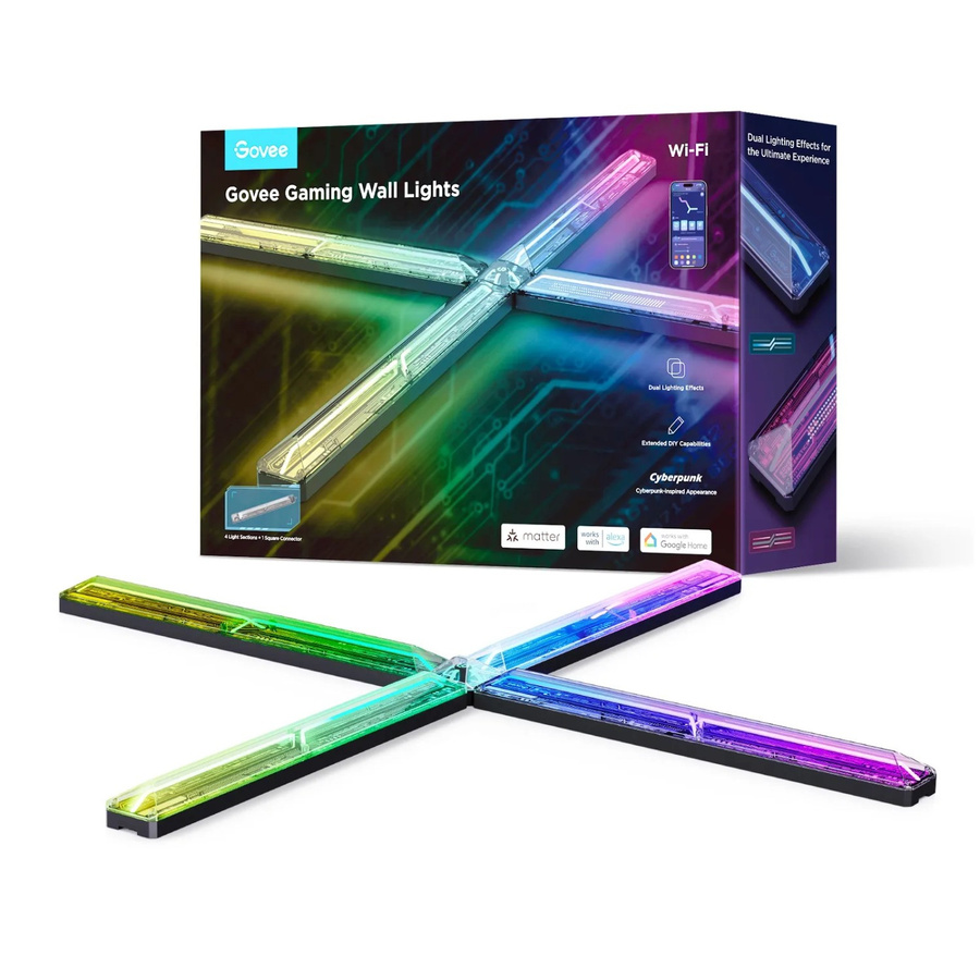 Govee Gaming Wandleuchte LED-Streifen RGBIC Evangelion Edition 4+1 H6063 - Bild 2