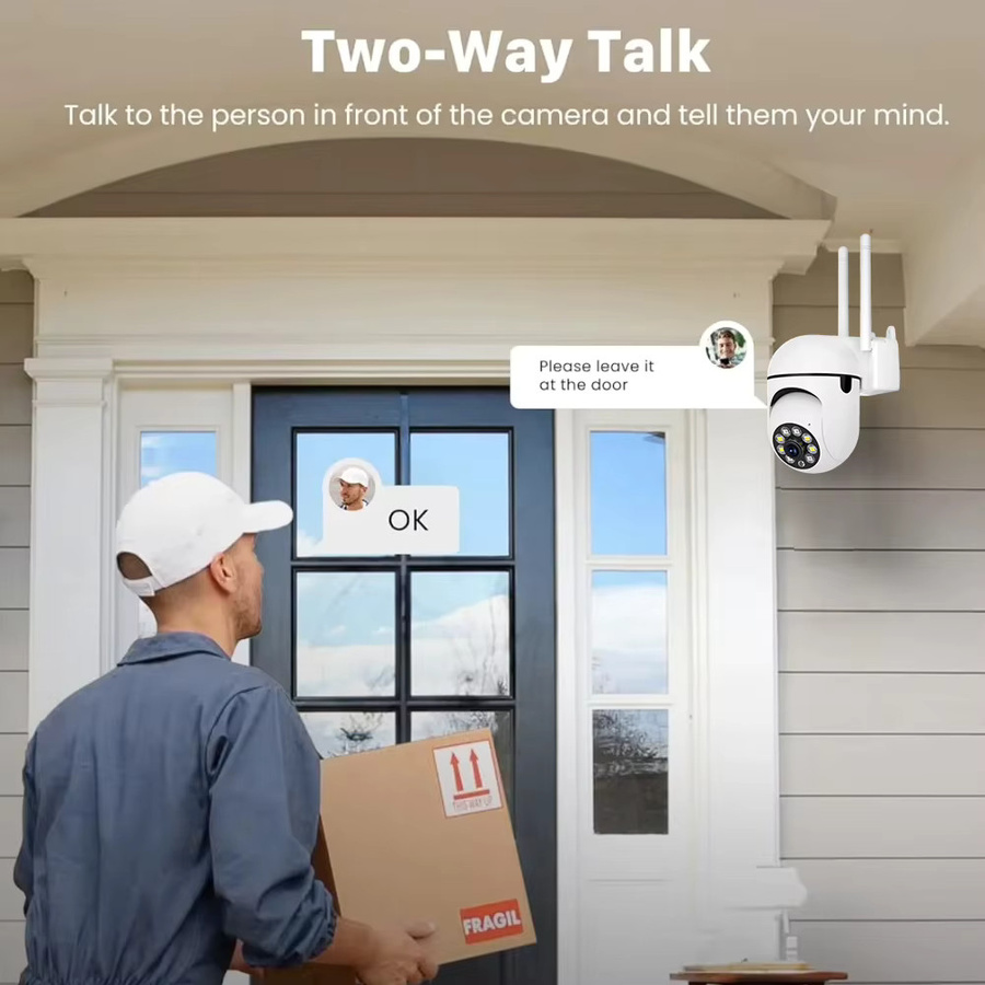 Cam720 APP 5MP PTZ IP-Kamera White: Intelligente WLAN Außen-Überwachungskamera mit Farbnachtsicht und 2-Wege-Audio-Kommunikation - Bild 5