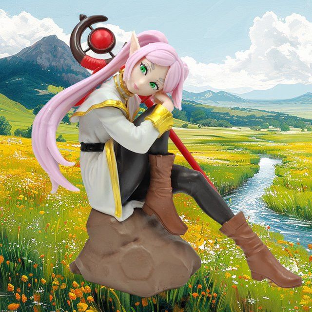 Bandai Frieren Beyond Journey's End Anime Figur mit Zauberstab aus PVC in Multicolor - Bild 1