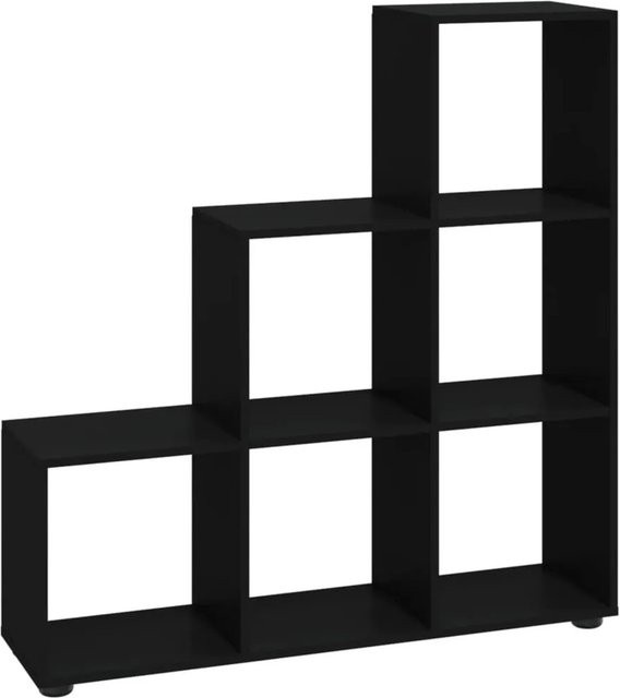 vidaXL Treppenregal Schwarz aus MDF Höhe: 107 cm - Bild 1