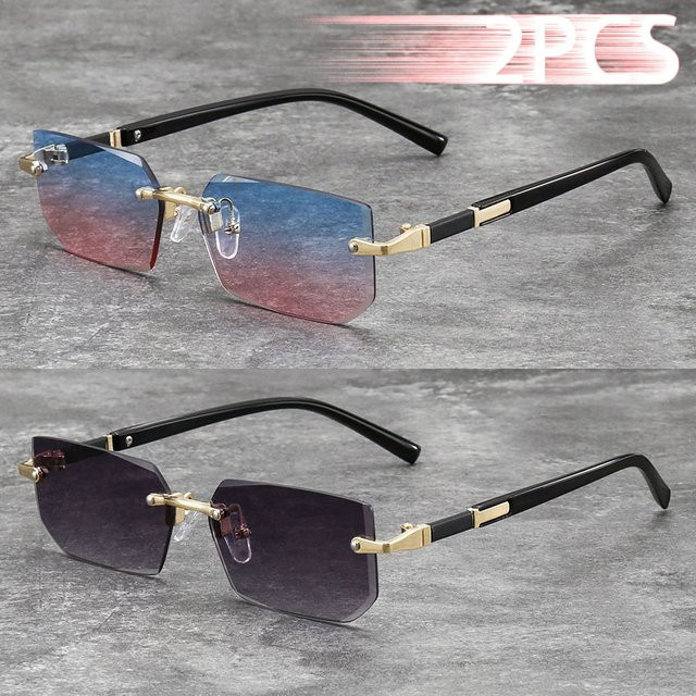 WSZ Schutzbrille, randlos, rechteckig, Unisex, Metall, multicolour - Bild 1