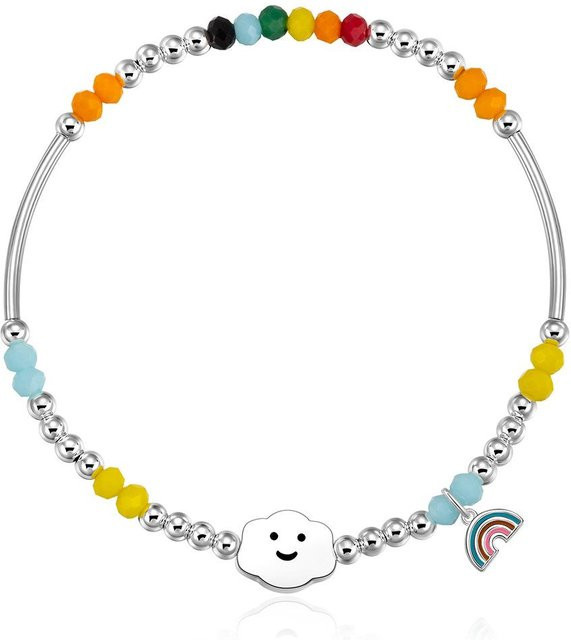 Lucky Star Jewelry Armband, 925 Silber, Perlen, Regenbogen, Mädchen - Bild 1
