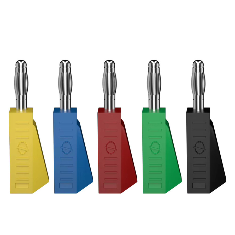 JZDZ 10er Set Bananenstecker 4mm aus vernickeltem Kupfer in Mehrfarben - Bild 1