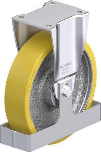 Blickle BH-GTH 250K-FS Stahlblech-Bockrolle in Silber mit 250 mm Rad-Durchmesser und 900 kg Tragfähigkeit - Bild 1