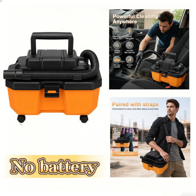 DeWALT Multifunktionaler Bürstenloser Akku-Staubsauger für 18V Lithium-Akkus, Tragbarer Kabelloser Auto-Staubsauger, Orange - Bild 1