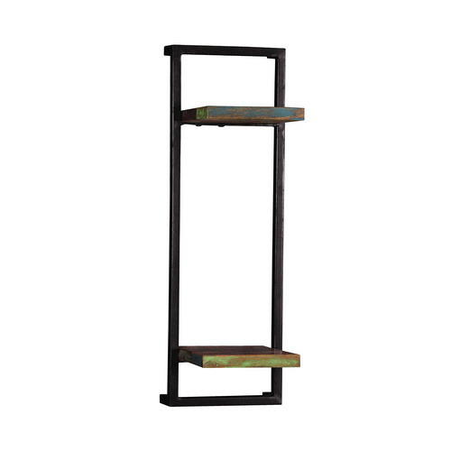 SIT Wandregal RIVERBOAT mit 2 Fachböden aus Holz und Metall in Schwarz und Bunt, Höhe: 75,0 cm, Breite: 75,0 cm, Tiefe: 25,0 cm - Bild 2