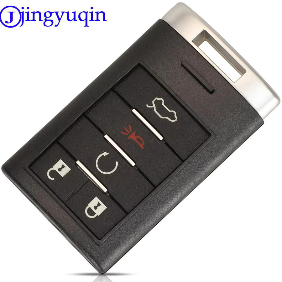 Jingyuqin Auto Fernbedienung Schlüssel für Cadillac SRX CTS CTS Coupe mit ID46 Chip, 315/433 MHz, Schwarz, MSN5WY7777A - Bild 3