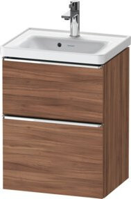 Duravit Waschtischunterschrank D-Neo in Nussbaum Natur, Braun, B/T/H: 48,4 x 37,2 x 62,5 cm - Bild 1
