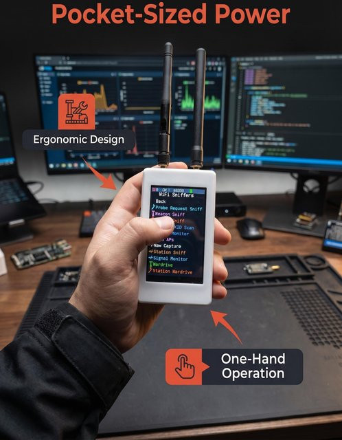 LZJV ESP32 GPS-Entwicklungsboard mit 2,8-Zoll-Display, WLAN und Bluetooth in Weiß - Bild 1