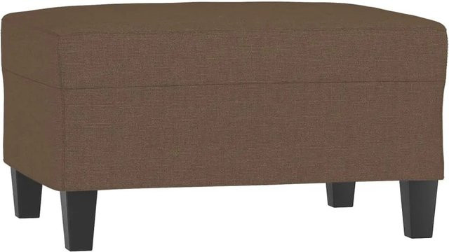 vidaXL Fußhocker Braun mit Stoffbezug, B/T/H: 70 x 55 x 41 cm - Bild 1