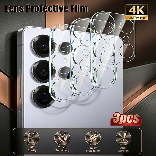NNBILI 2 Stück HD-Kameraobjektiv-Schutzfolie in Transparent für Samsung Galaxy S26 S25 S24 S23 S22 S21 Ultra A06 A16 A26 A36 A56 und Z Fold 7 Serie - Bild 1