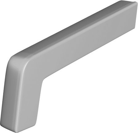 SAREI Seitenteil Fensterblech aus PVC in Grau/Silber, B: 26,0 cm, H: 5,8 cm, T: 1,5 cm, 2 Stück - Bild 1