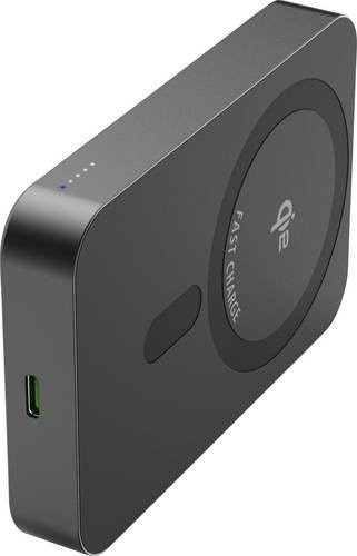 Hama Qi2 Kabelloses Power Pack 10000mAh Anthrazit mit 15W Induktivladen und USB-C - Bild 1