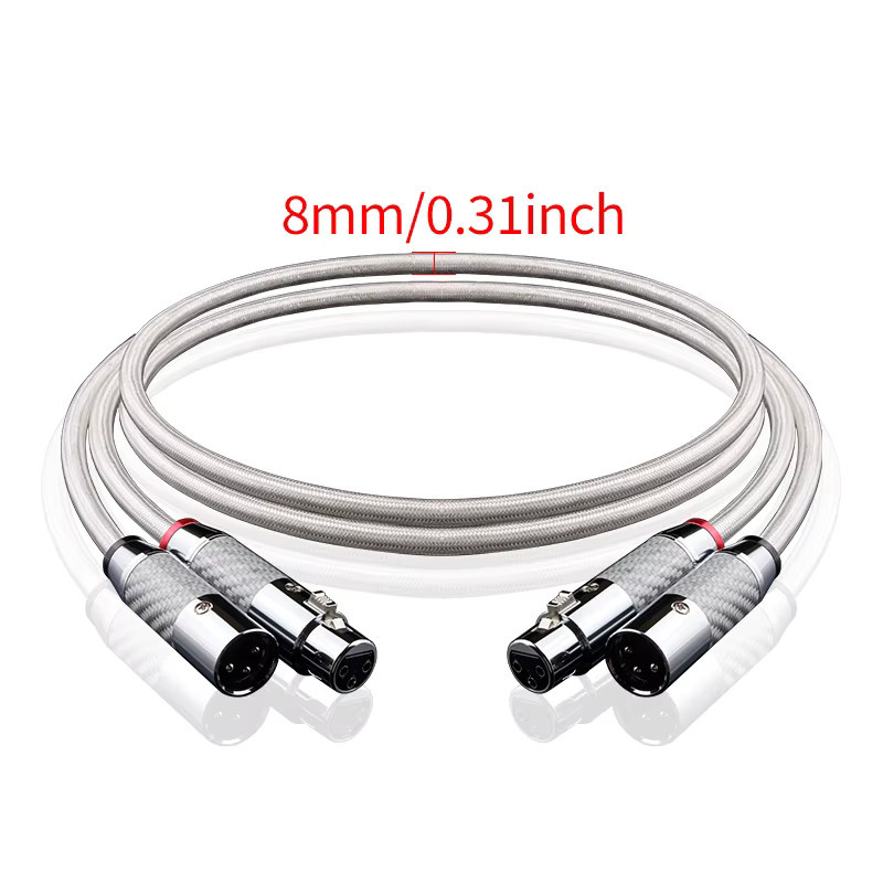 YYAUDIO Versilbertes XLR-Kabel (männlich auf weiblich) für professionelle Audio-Balance-Verbindungen - Bild 2